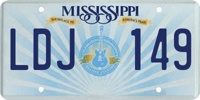 MS license plate LDJ149