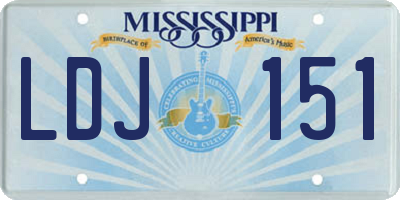 MS license plate LDJ151