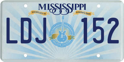 MS license plate LDJ152