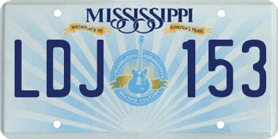 MS license plate LDJ153
