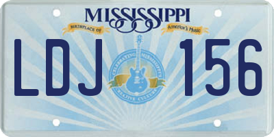 MS license plate LDJ156