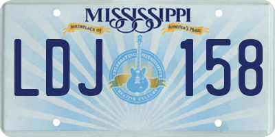 MS license plate LDJ158