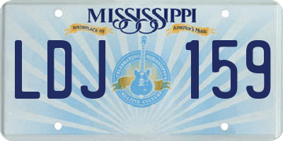 MS license plate LDJ159