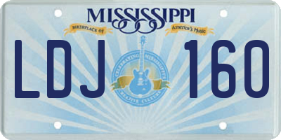 MS license plate LDJ160