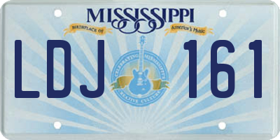 MS license plate LDJ161