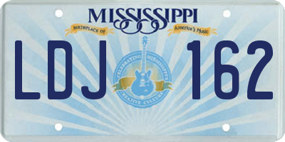 MS license plate LDJ162