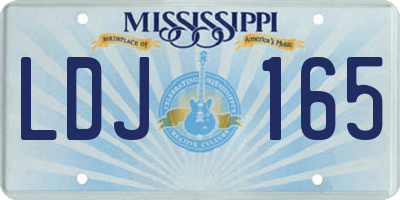 MS license plate LDJ165