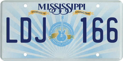 MS license plate LDJ166
