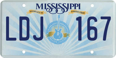 MS license plate LDJ167