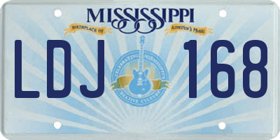 MS license plate LDJ168