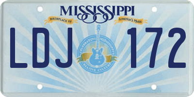 MS license plate LDJ172