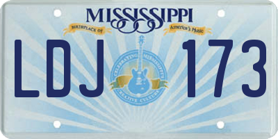 MS license plate LDJ173
