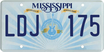 MS license plate LDJ175