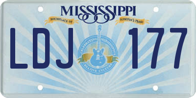 MS license plate LDJ177