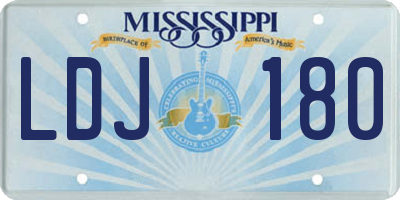 MS license plate LDJ180