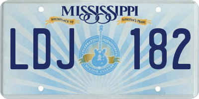 MS license plate LDJ182