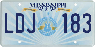 MS license plate LDJ183