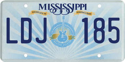 MS license plate LDJ185