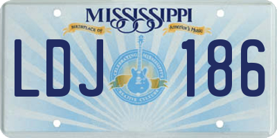 MS license plate LDJ186