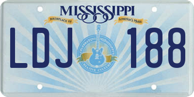 MS license plate LDJ188