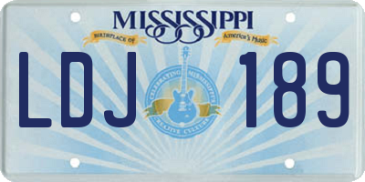 MS license plate LDJ189