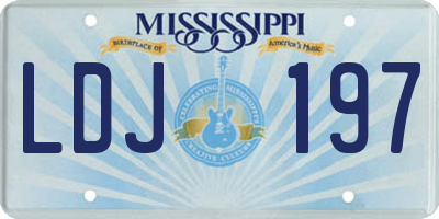 MS license plate LDJ197