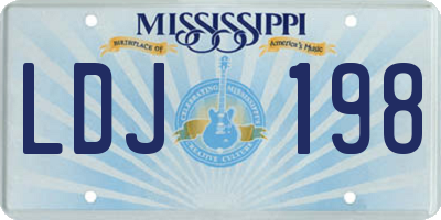 MS license plate LDJ198