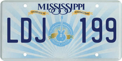 MS license plate LDJ199