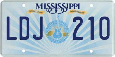 MS license plate LDJ210