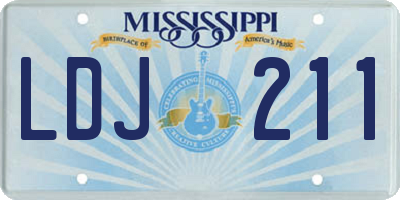 MS license plate LDJ211