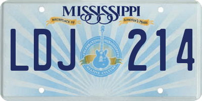 MS license plate LDJ214