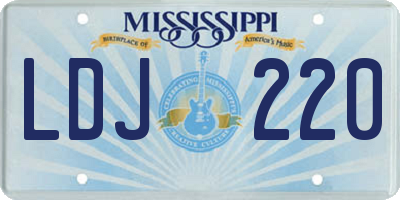 MS license plate LDJ220