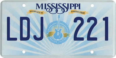 MS license plate LDJ221