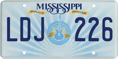 MS license plate LDJ226