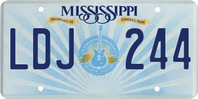 MS license plate LDJ244