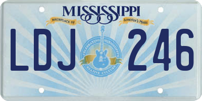 MS license plate LDJ246