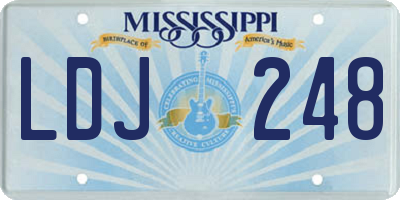 MS license plate LDJ248