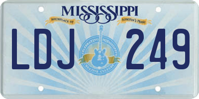 MS license plate LDJ249