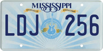 MS license plate LDJ256