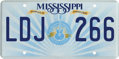 MS license plate LDJ266