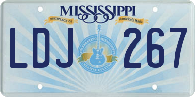 MS license plate LDJ267