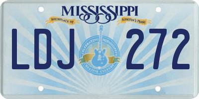 MS license plate LDJ272
