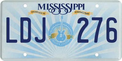 MS license plate LDJ276