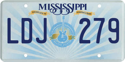 MS license plate LDJ279