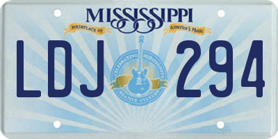 MS license plate LDJ294
