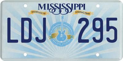 MS license plate LDJ295