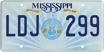 MS license plate LDJ299