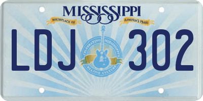 MS license plate LDJ302