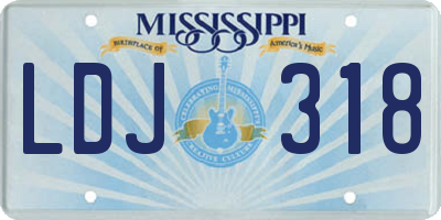 MS license plate LDJ318