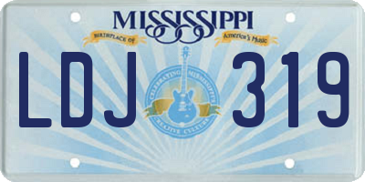 MS license plate LDJ319